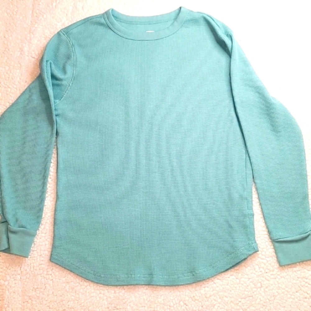Old Navy Boy's Waffle Knit Long Sleeved Shirt Size 10-12